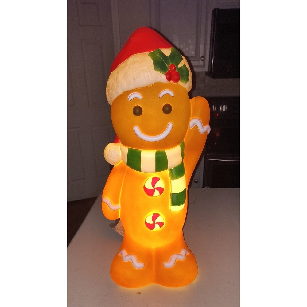 Cracker Barrel 24'' Gingerbread Man Blow Mold Light Up Christmas Decoration